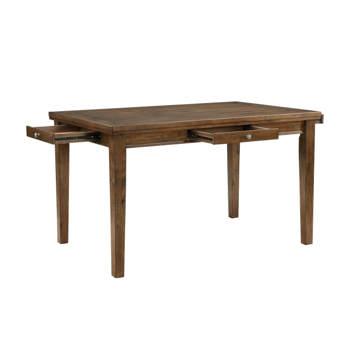 Tigard Walnut 7-Piece Counter Height Dining Set with Cream S view