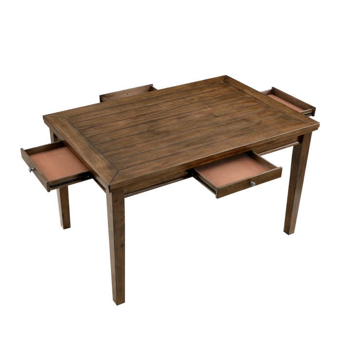 Tigard Walnut 7-Piece Counter Height Dining Set with Cream S view