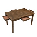 Tigard Walnut 7-Piece Counter Height Dining Set with Cream S view