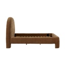 Ivory Boucle Curved Bed view