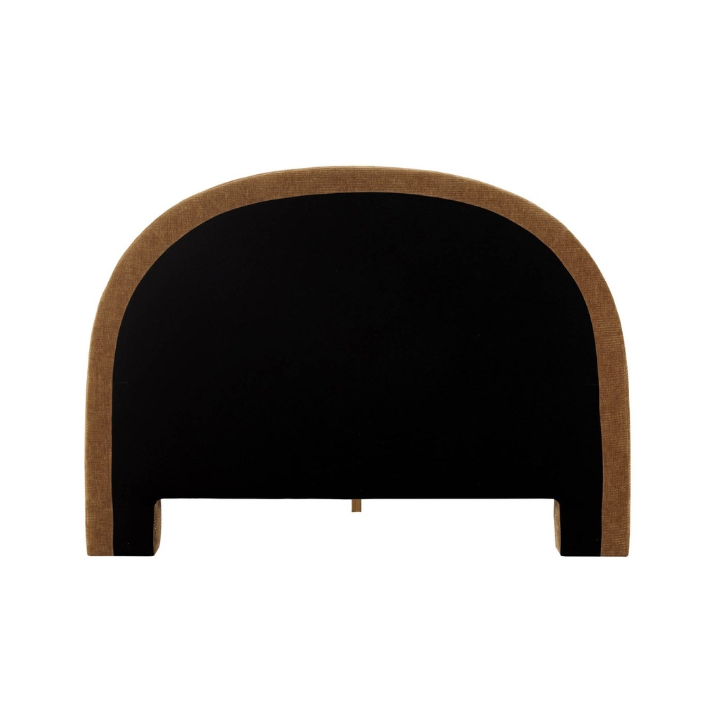 Ivory Boucle Curved Bed view
