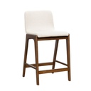 Walnut Frame Charcoal Counter Stool view