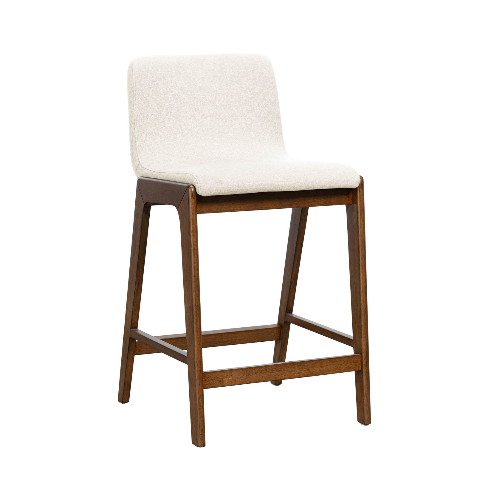 Walnut Frame Charcoal Counter Stool 2