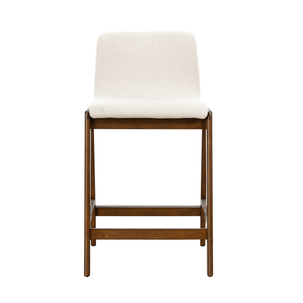 Walnut Frame Charcoal Counter Stool view