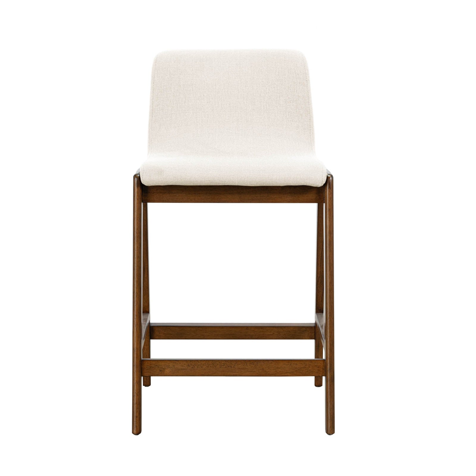 Walnut Frame Charcoal Counter Stool 4