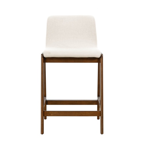 Walnut Frame Charcoal Counter Stool 4