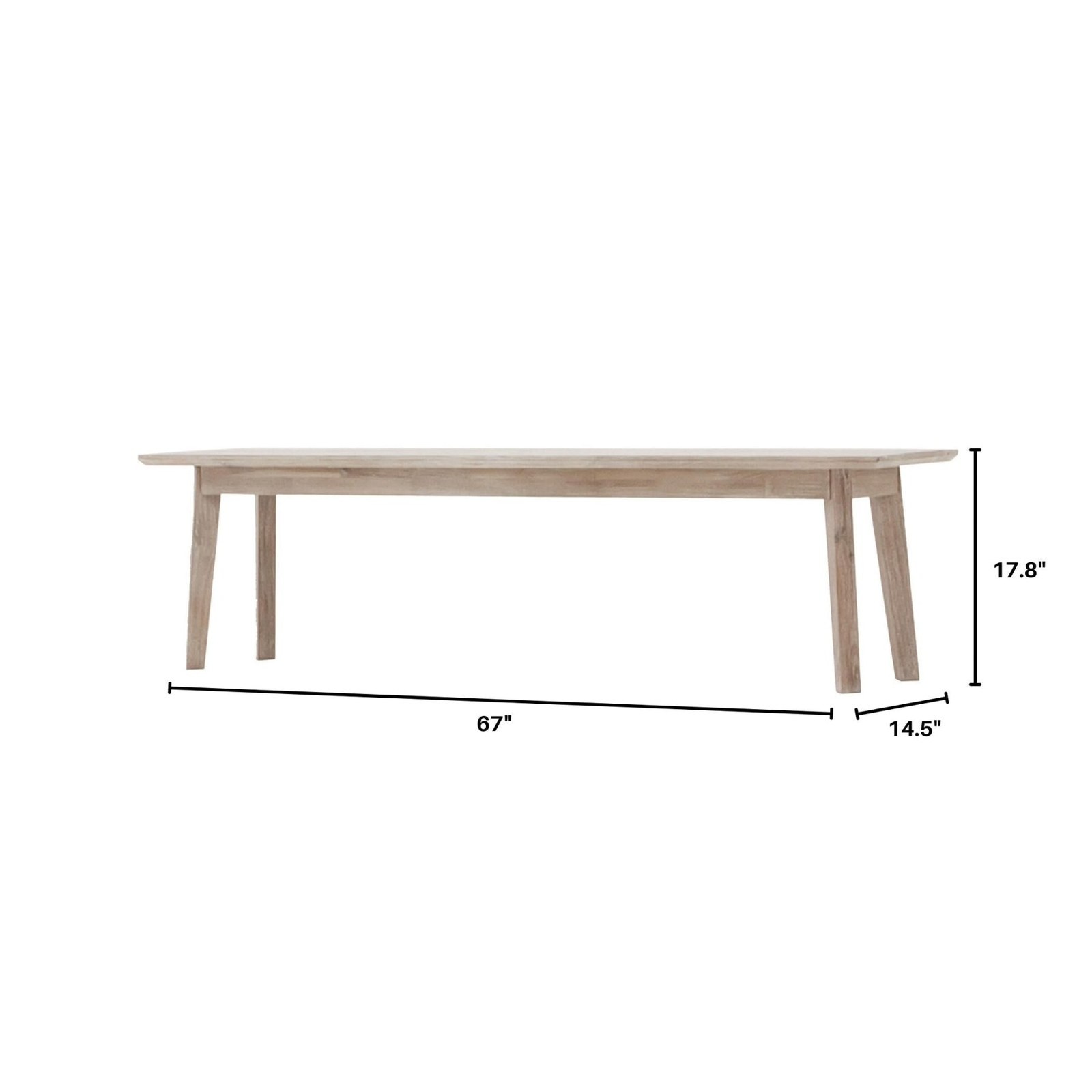 Crosshatch Wood Dining Bench 5
