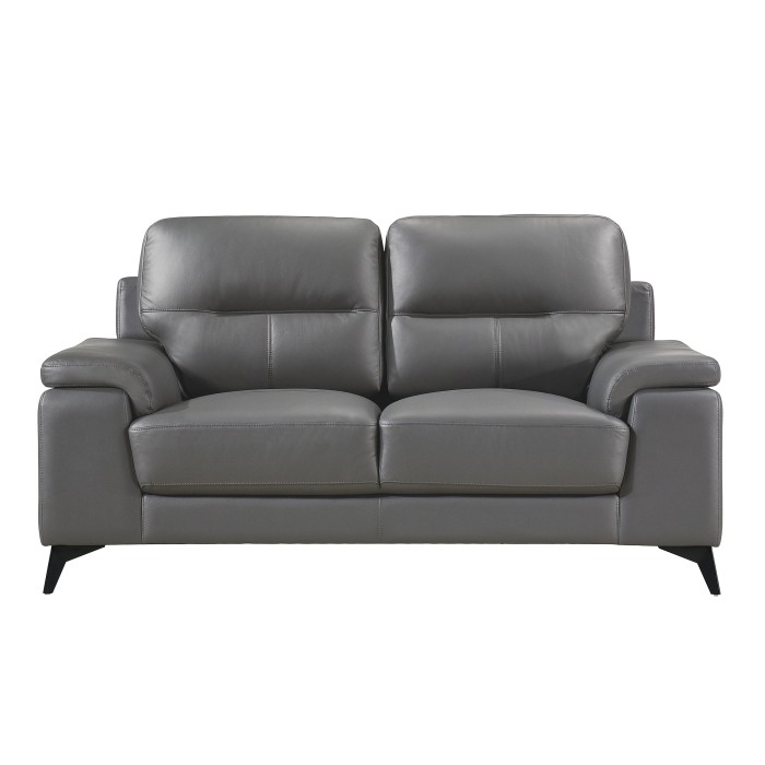 Mischa Leather Loveseat 11