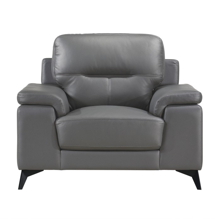 Mischa Leather Accent Chair 12