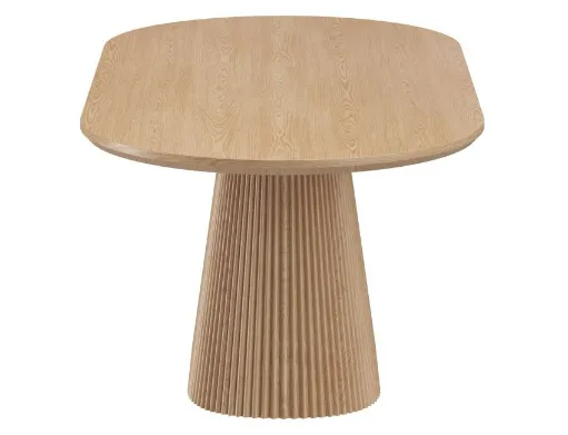 Tovas Natural Oval Pedestal Dining Table 3