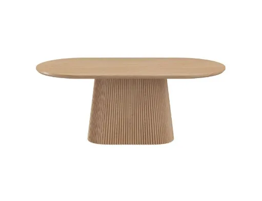 Tovas Natural Oval Pedestal Dining Table 8