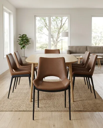 Icona Saddle Mid-Century Dining Chair 2