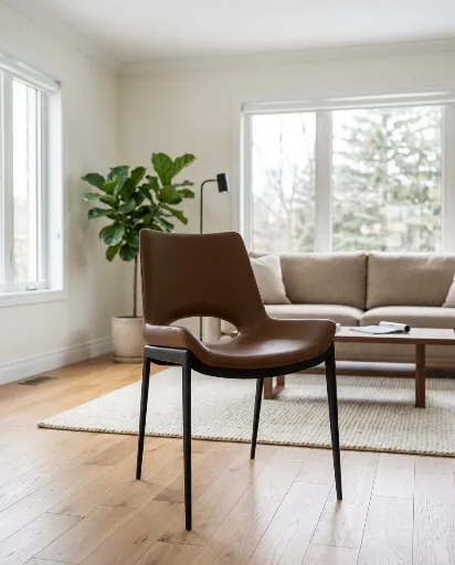 Icona Saddle Mid-Century Dining Chair 4
