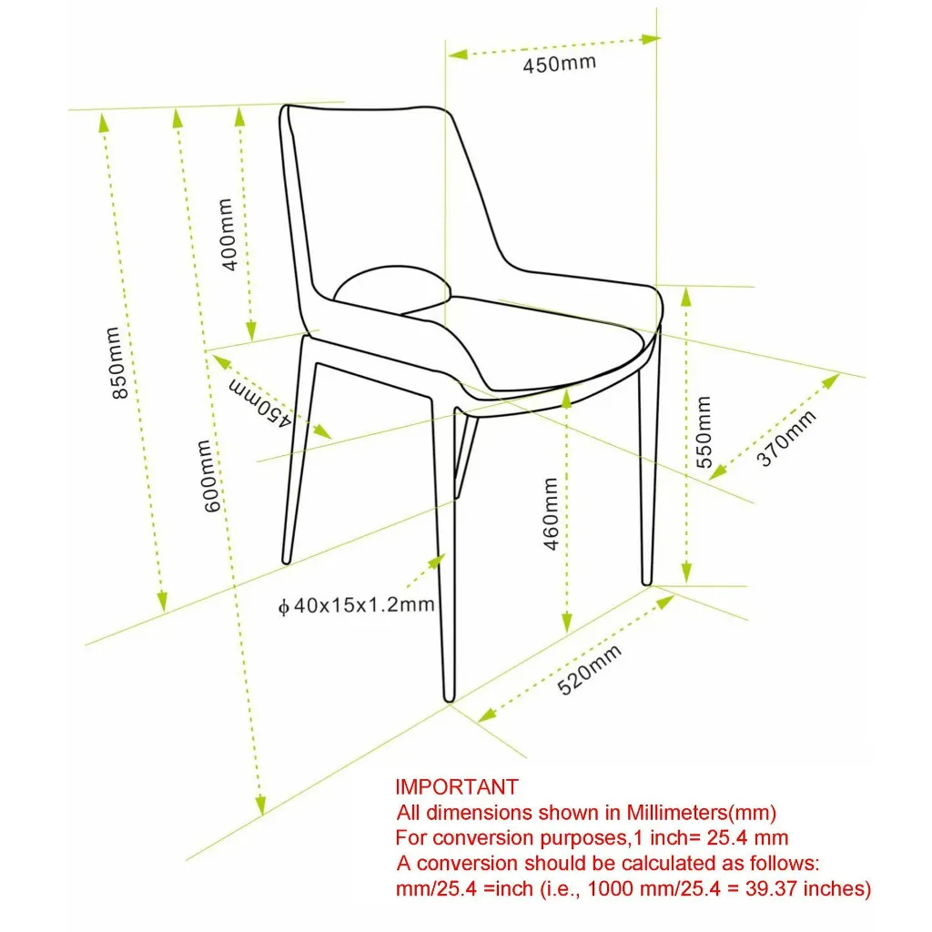 Product dimensions