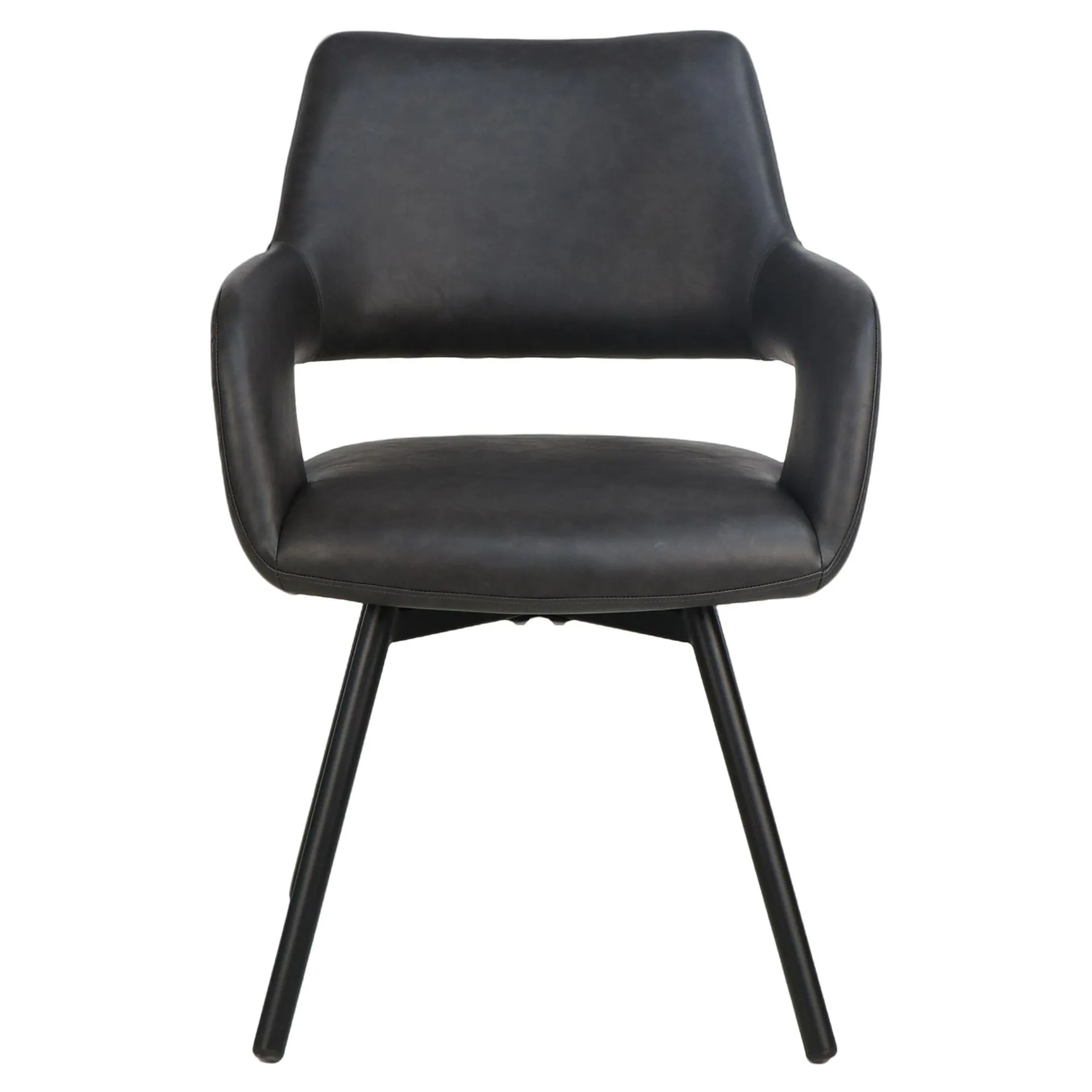 Ryder Leatherette Swivel Dining Chair 10