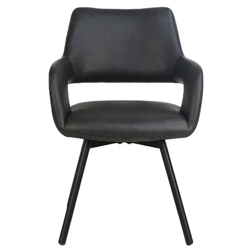 Ryder Leatherette Swivel Dining Chair 10