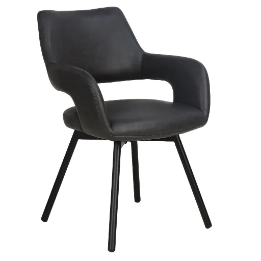 Ryder Leatherette Swivel Dining Chair 12