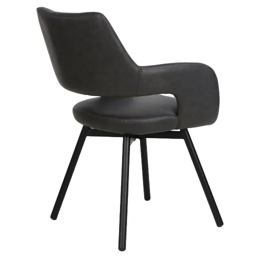 Ryder Leatherette Swivel Dining Chair 14