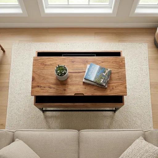Ojas Burnt Mango Wood Lift-Top Coffee Table 6