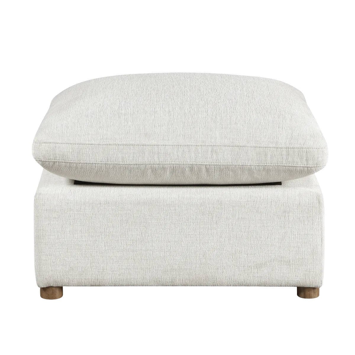 Beige Chenille Modular Ottoman 4