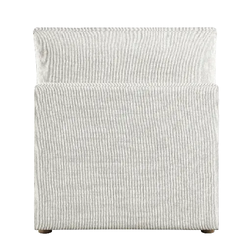 Beige Chenille Modular Armless Chair 2