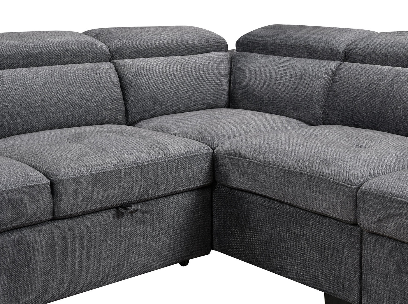 Annapurna Grand Storage Sofa Bed Sectional with Left-Facing Chaise (Grey) 6