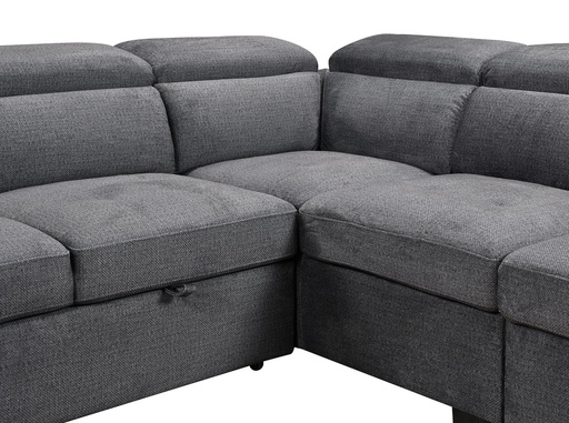 Annapurna Grand Storage Sofa Bed Sectional with Left-Facing Chaise (Grey) 6
