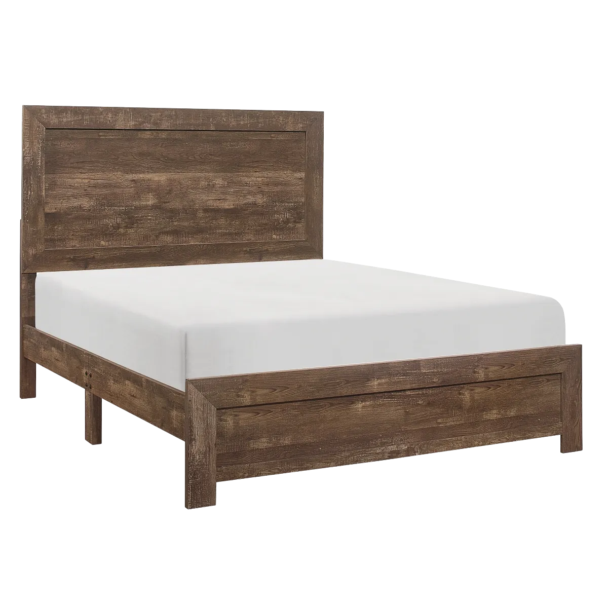 Corbin Rustic Brown Queen Panel Bed 6