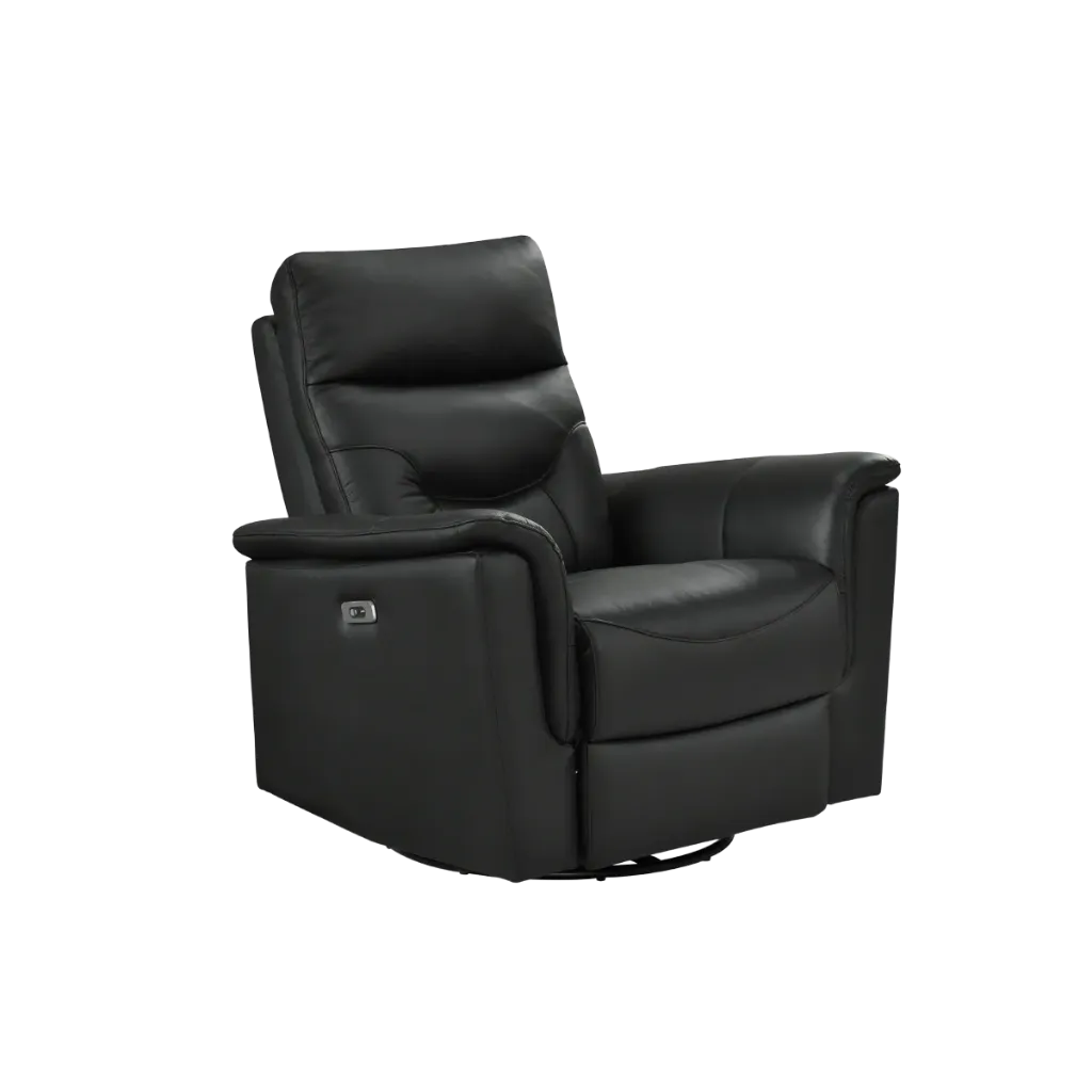 Power Swivel Glider Recliner Black
