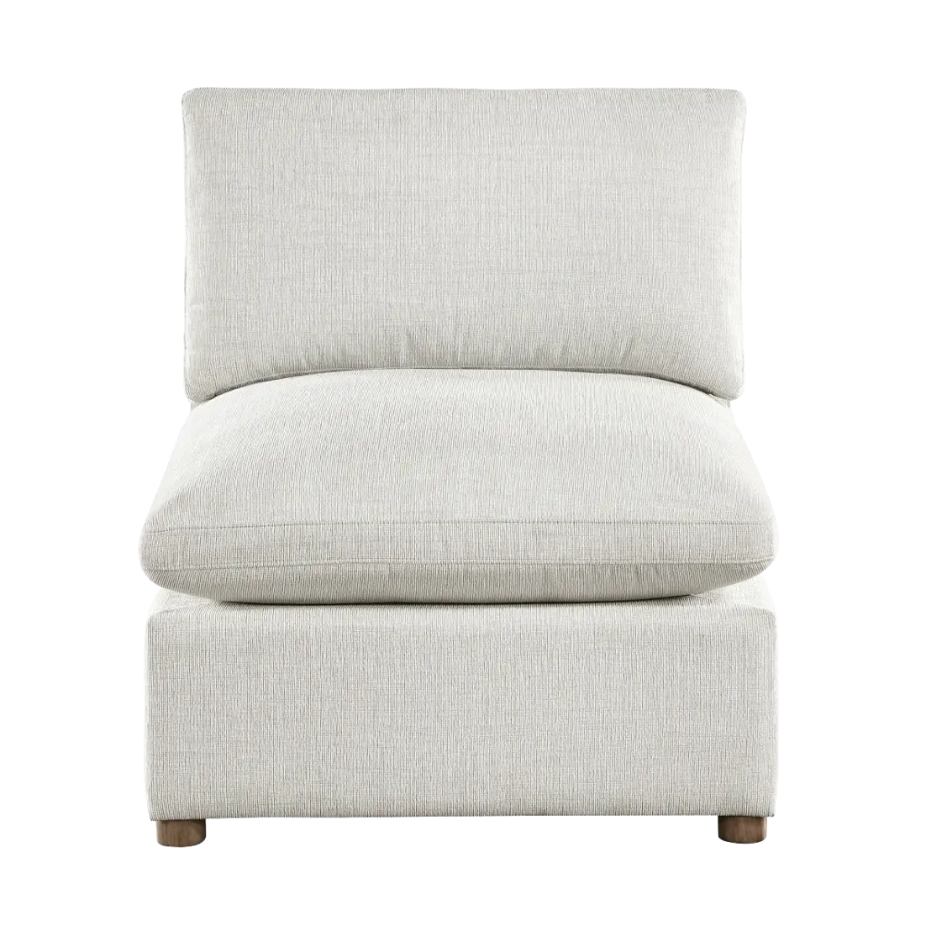 [8338ARM] Beige Chenille Modular Armless Chair