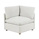 Beige Chenille Modular Corner Seat