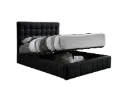 Dharara Channel-Tufted Storage Bed Black (Queen)