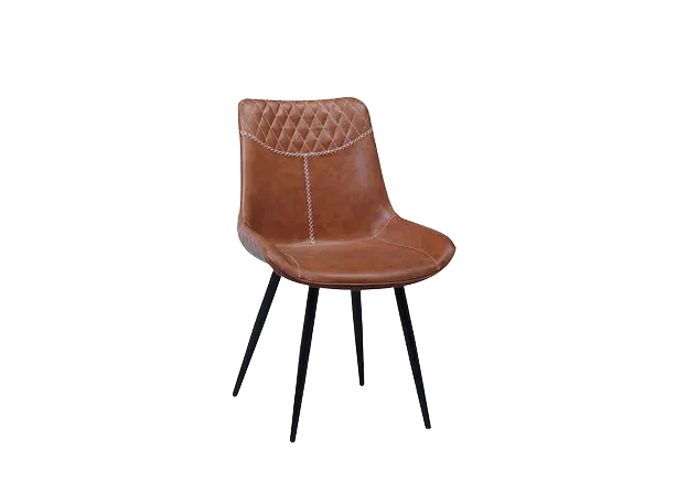 [C 1825-Brw] Manhattan Silhouette Grid-Tufted Chair (Off-White)