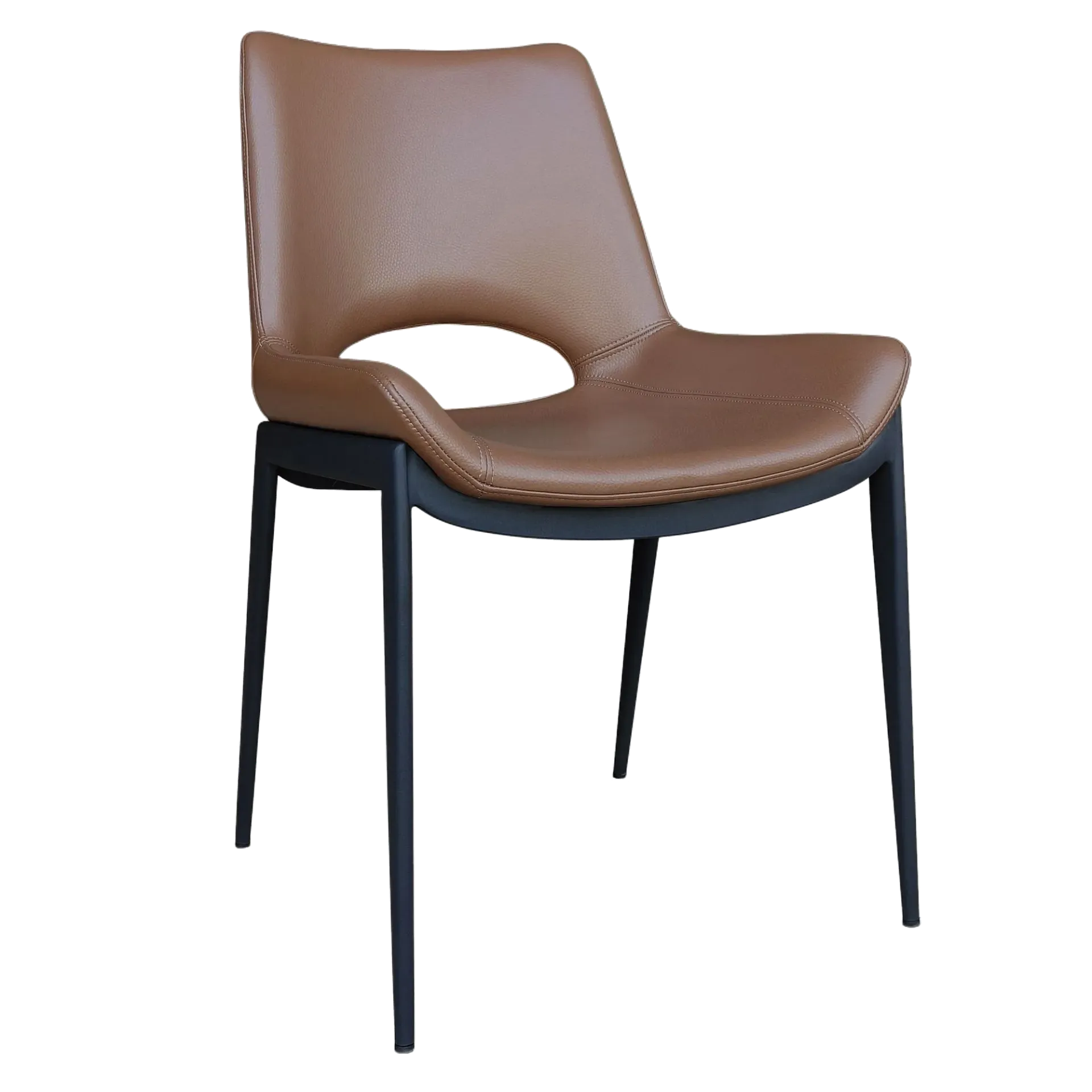 [202-067SD_BK] Icona Dining Chair (Saddle)