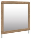 Curved Edge Mirror Natural Walnut