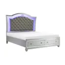 Eastern King Platform Bed with Footboard Storage