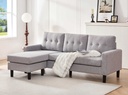 Tofino Box-Arm Reversible Chaise Sectional