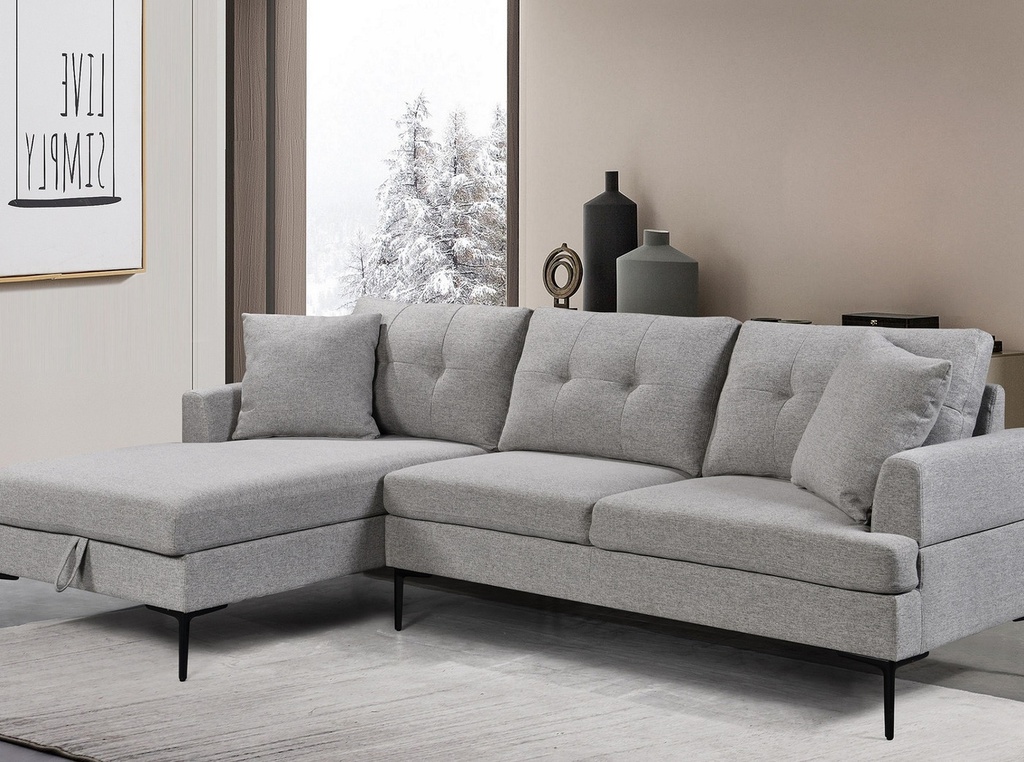 Banff Pull-Up Storage Sectional (Grey)