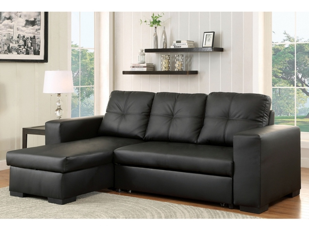 Muskoka Storage Sofabed Sectional (Black)