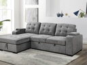 Okanagan Sofabed Sectional with Arm Storage (Grey)