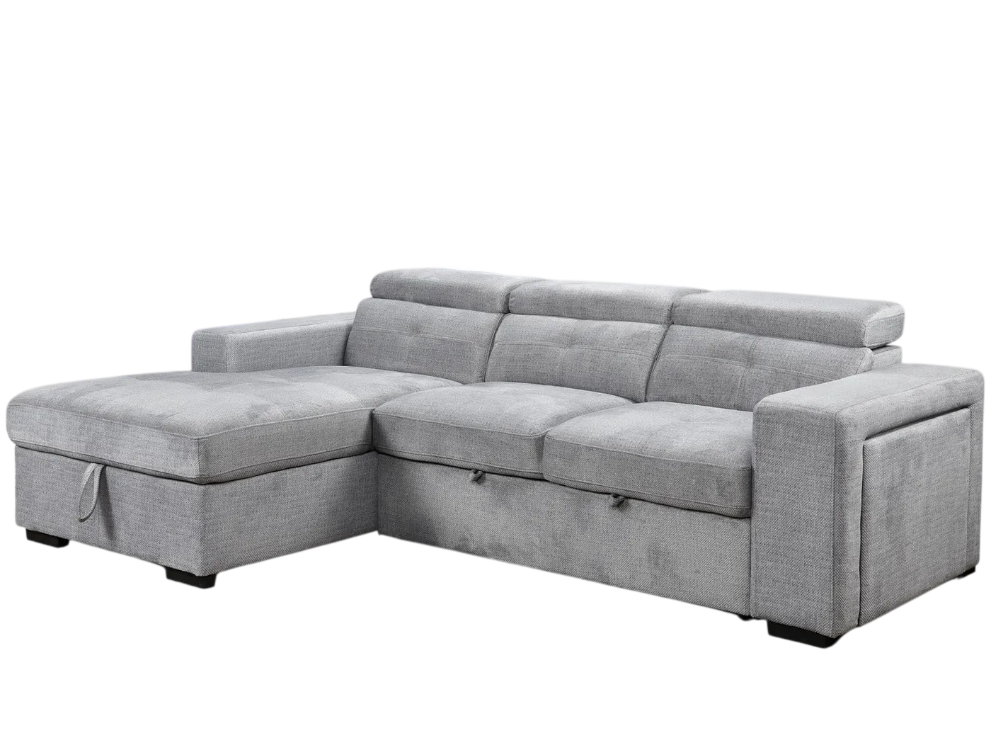 Whistler Adjustable-Headrest Sofa Bed Sectional (Grey) 8