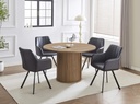Ilam Fluted Pedestal Storage Dining Set (5-Piece)