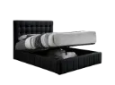 Chitwan Channel-Tufted Lift Storage Bed (Black)