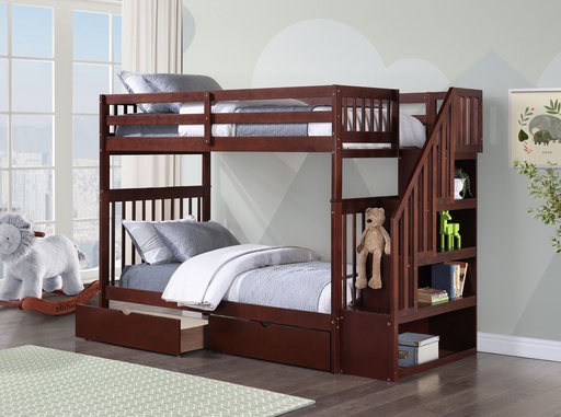 Sarangkot Twin over Twin Staircase Bunk Bed 7