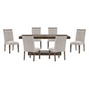 Brookings Brown Acacia 7-Piece Extendable Dining Set