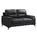 Black Leather Bundle: Sofa, Loveseat & Chair