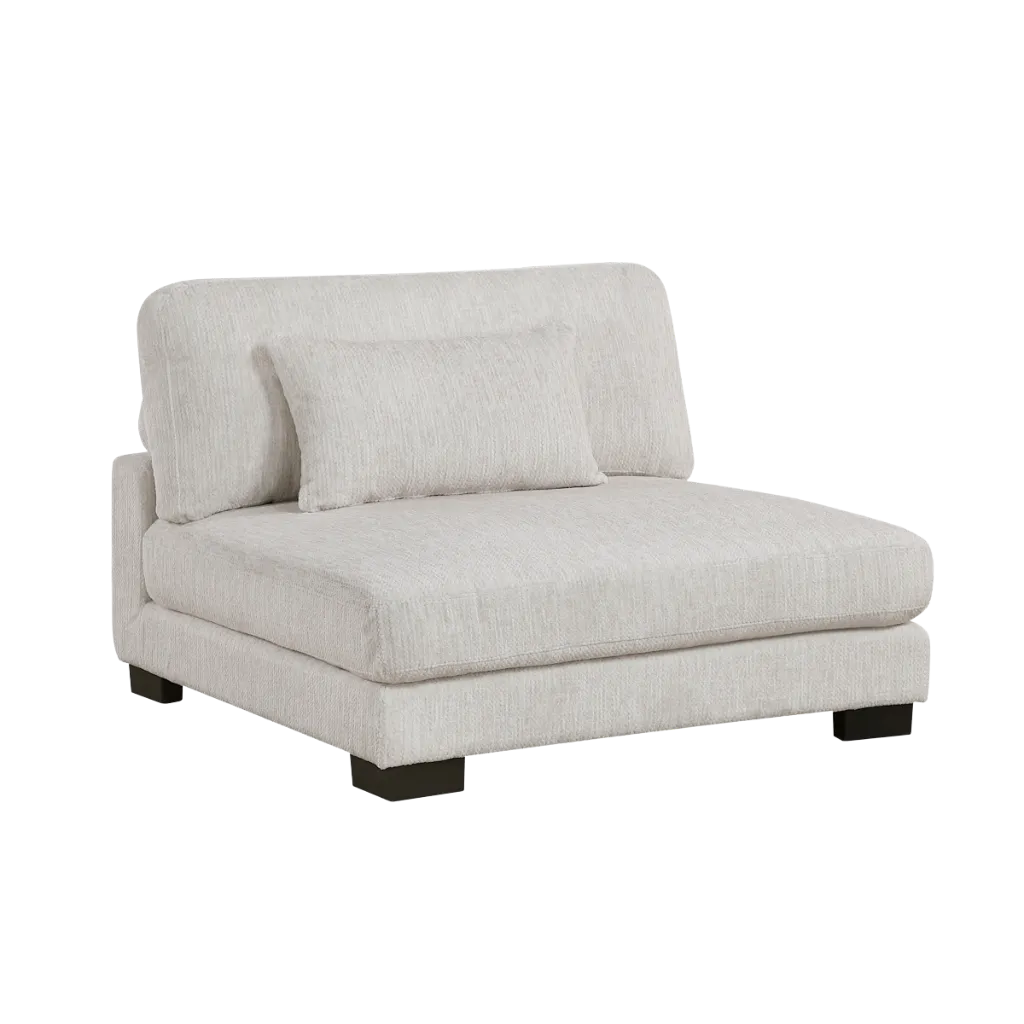 [SET-008] Modular Sectional Bundle: Beige Microfibre