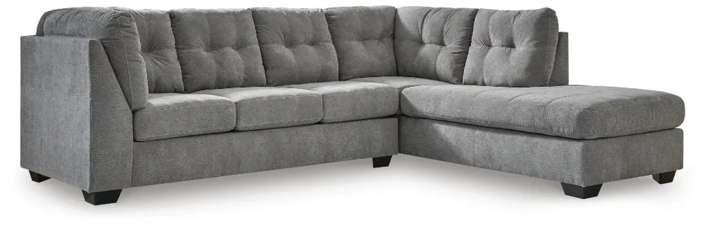 Marleton 2-Piece Sectional with Right Chaise (Grey)