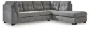 Marleton 2-Piece Sectional with Right Chaise (Grey)
