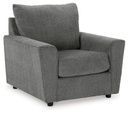 Stairatt Grey Chenille Accent Chair